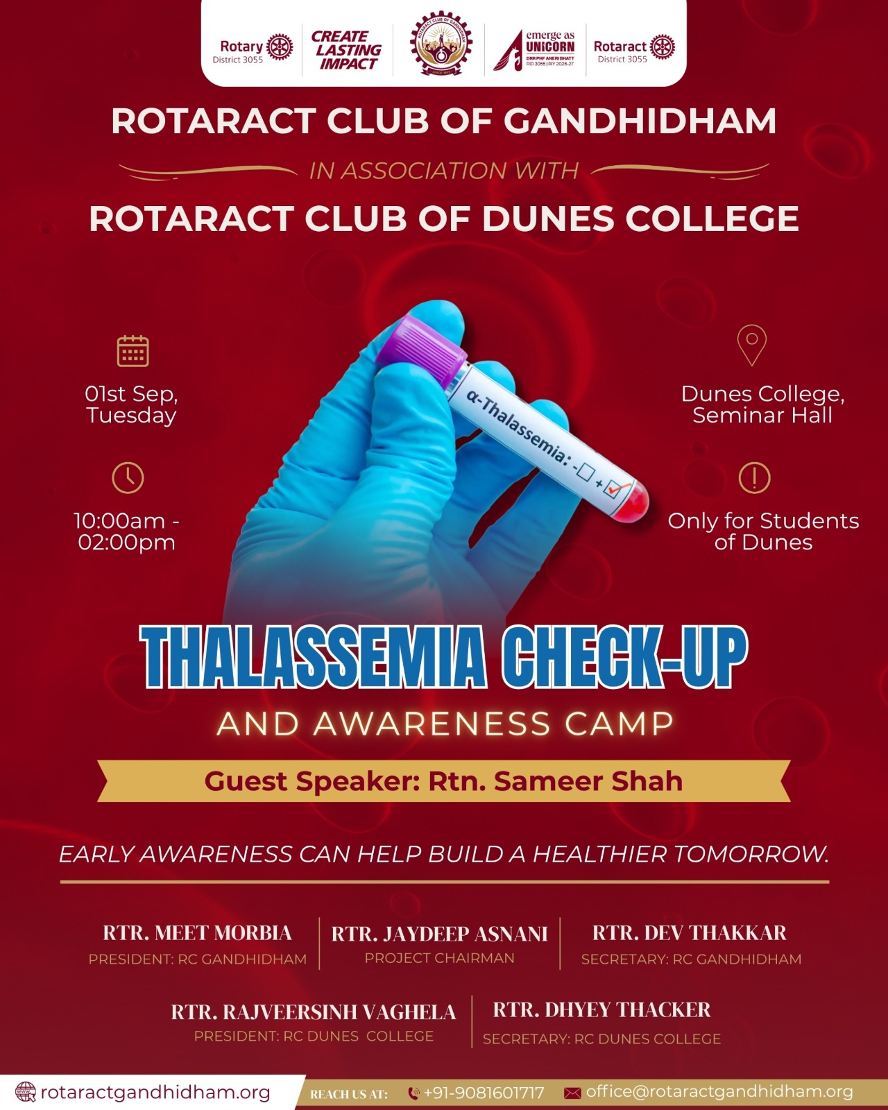 THALASSEMIA CHECK-UP CAMP